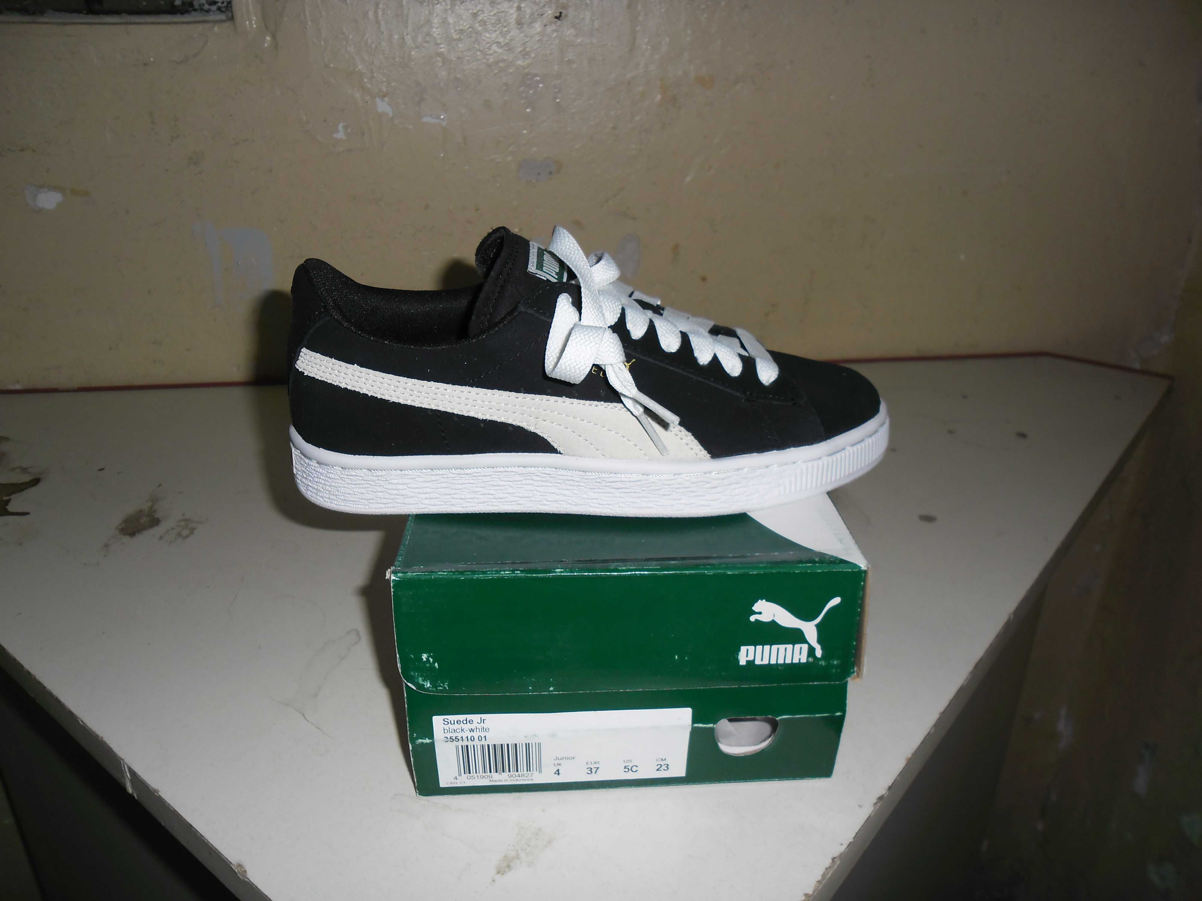 Buty Puma Suede Jr  black-white