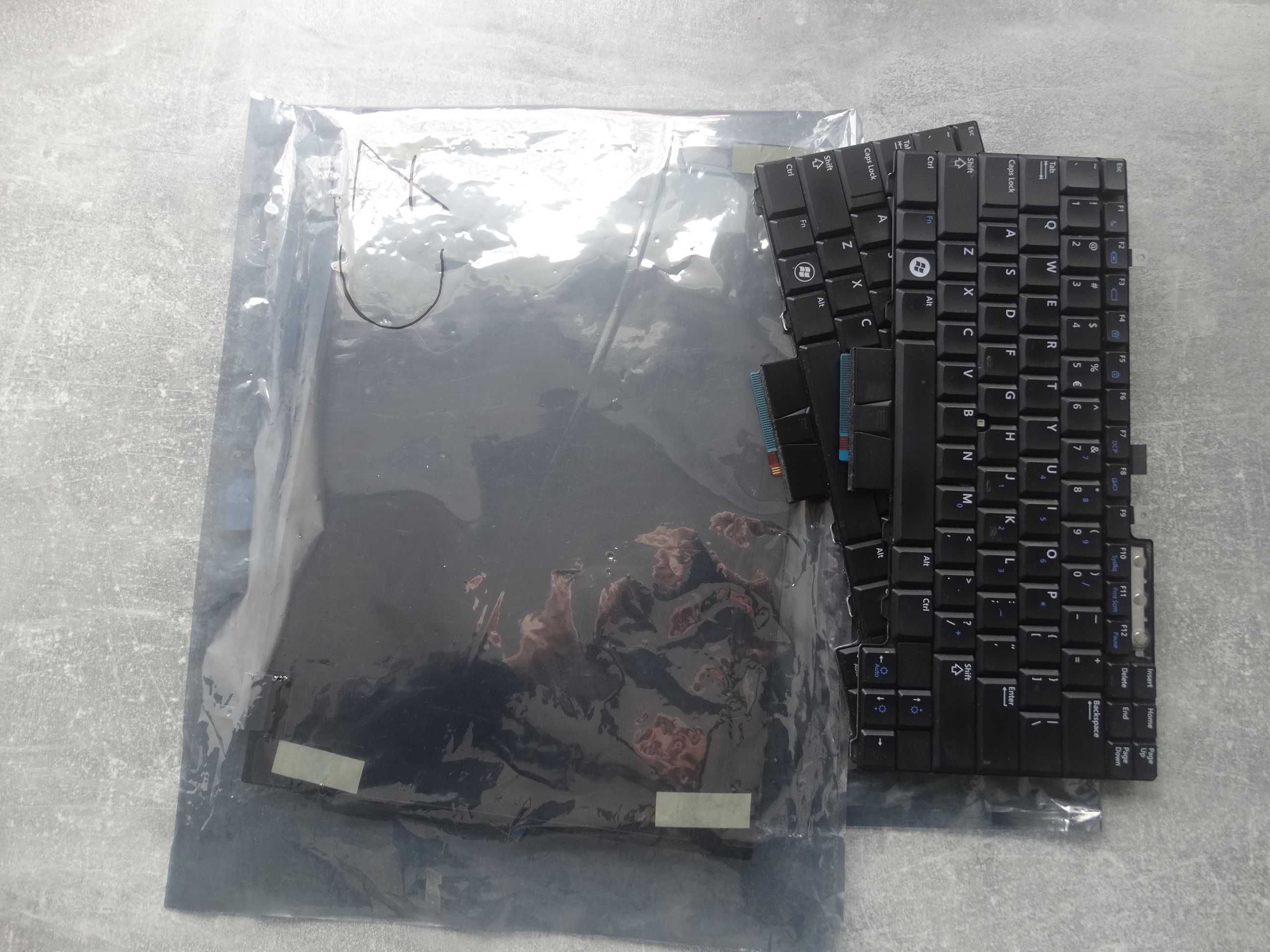 Laptop Dell E6400 części zamienne: pokrywa, klawiatury, płyta górna.