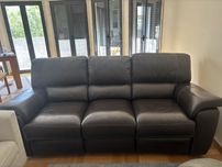 Sofa Pele 3 lugares extensivel (Chateau D’ax)