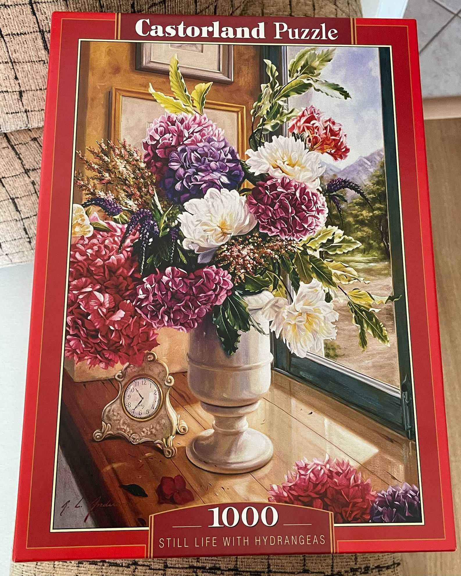 Puzzle Castorland 1000 el. Kwiaty w wazonie Still life with hydrangeas