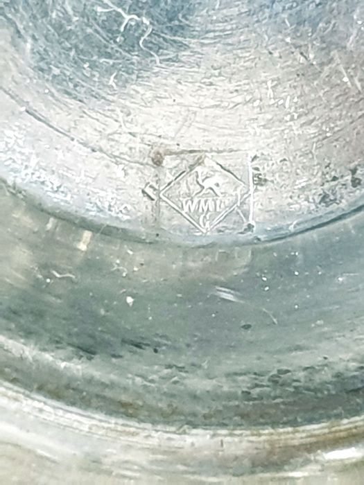 Rara, pequena antiga garrafa de mesa de cabeceira WMF para medicina