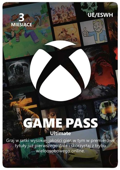 Kod aktywacyjny MICROSOFT Xbox Game Pass Ultimate 3 miesiące