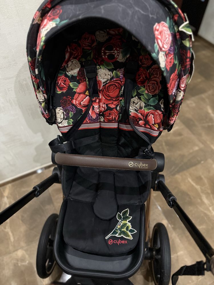 Коляска CYBEX PRIAM 4.0 SPRING BLOSSOM 2 в 1 Rose gold