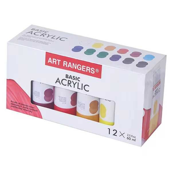 Набір акрилових фарб Art Ranger Acryliс Basic 12 кольорів по 60 ml