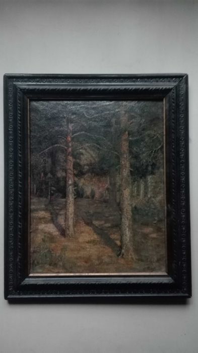 Художник К.Туцевич Пейзаж с деревьями РИ н.ХХвека