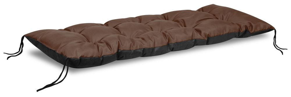 Poduszka ogrodowa 120x40 cm wodoodporna na ławkę palety brązowy