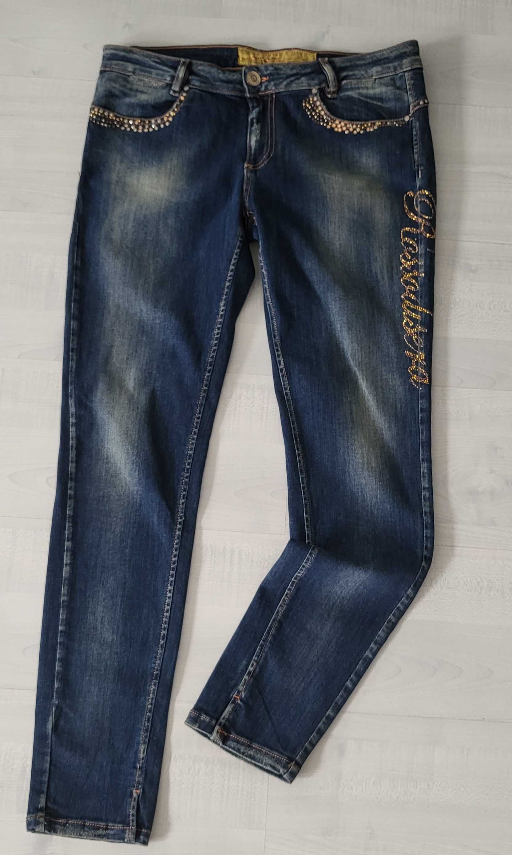 ROSSODISERA włoskie jeansy rurki roz 40-42 L