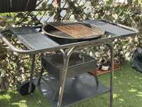 Grill ogrodowy ruchomy Master Grill & Party ogrodowy MG606 oraz polowy