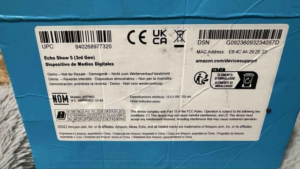 Розумна колонка AMAZON ECHO SHOW 5