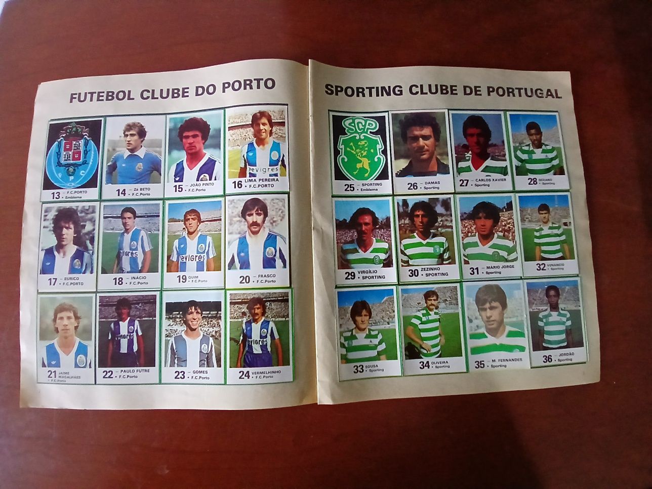 Caderneta completa de futebol 1985