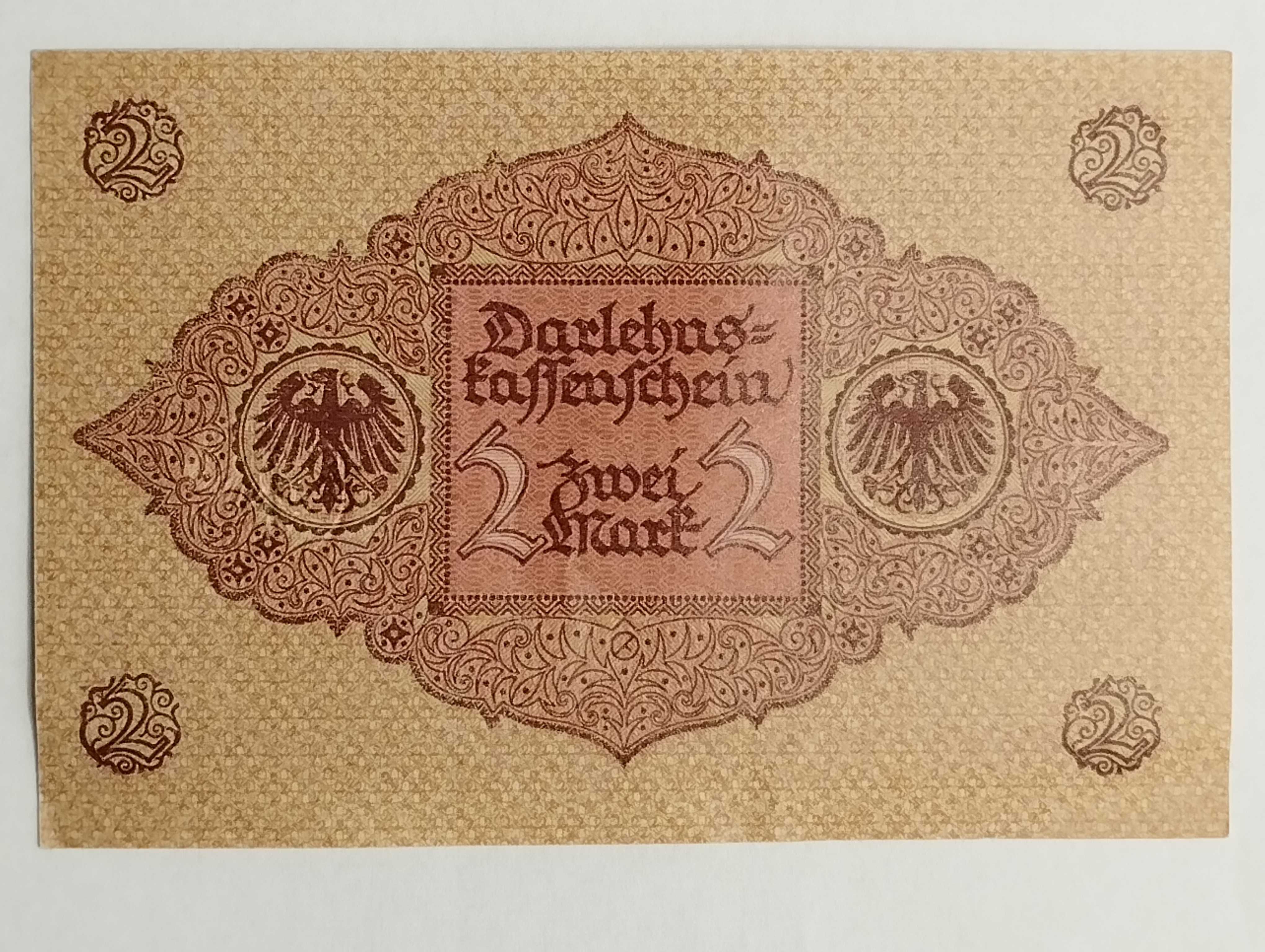 Sprzedam banknot Niemcy 2 marki 1920r. stan idealny