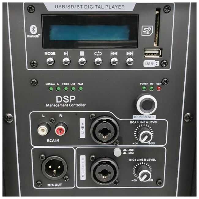DNA SPX15 DSP aktywna kolumna głośnikowa aktywna 15" 350W RMS SPX-15