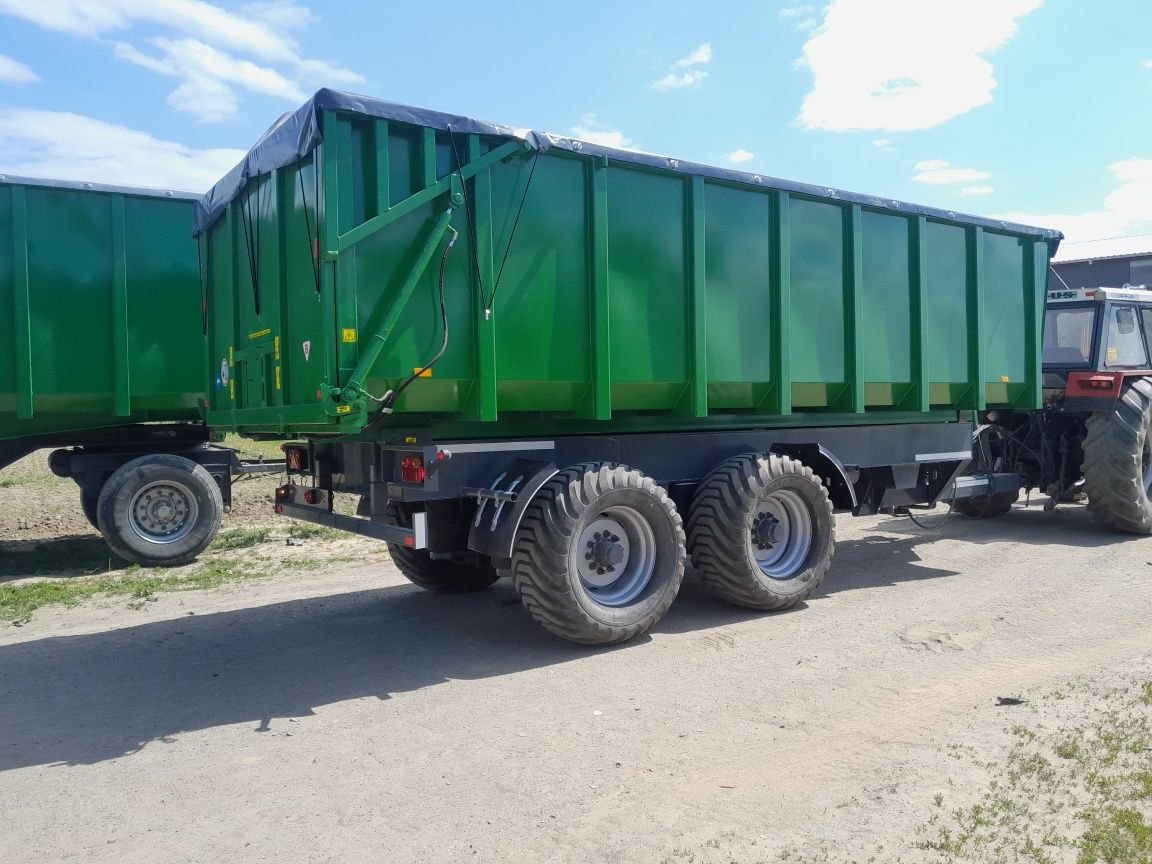 Przyczepa tandem 18ton 22m3 wywrotka kiper na tyl