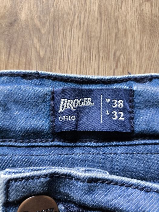 Spodnie motocyklowe Broger Ohio W38 L32 Jeansy Kevlar ochraniacze