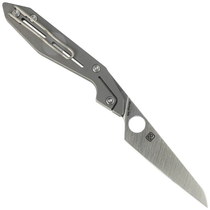 Nóż składany Spyderco Nand Gray Titanium, Satin M398 by Paul Alexander