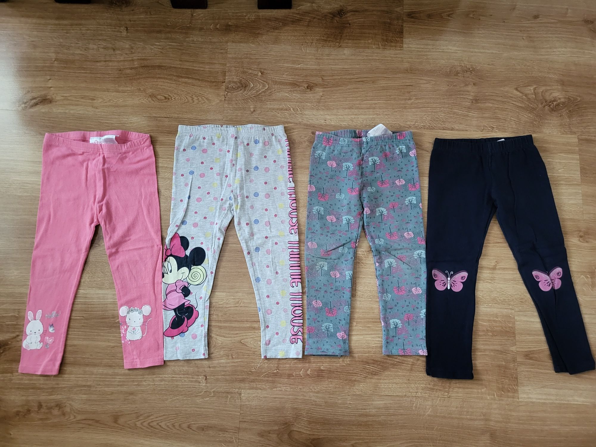 Spodnie jeans 3 szt+ Leginsy 4 szt roz.98