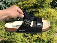 Шлепанцы GoSoft сланцы тапочки шлепки Birkenstock кожа вьетнамки