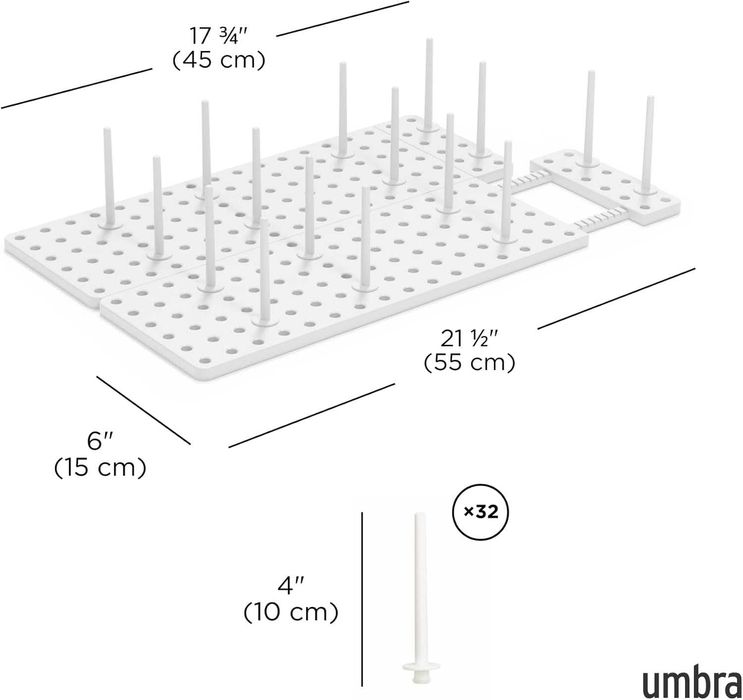Umbra Peggy organizer do szuflad  2 sztuk, biały, 45 x 30 x 10 cm