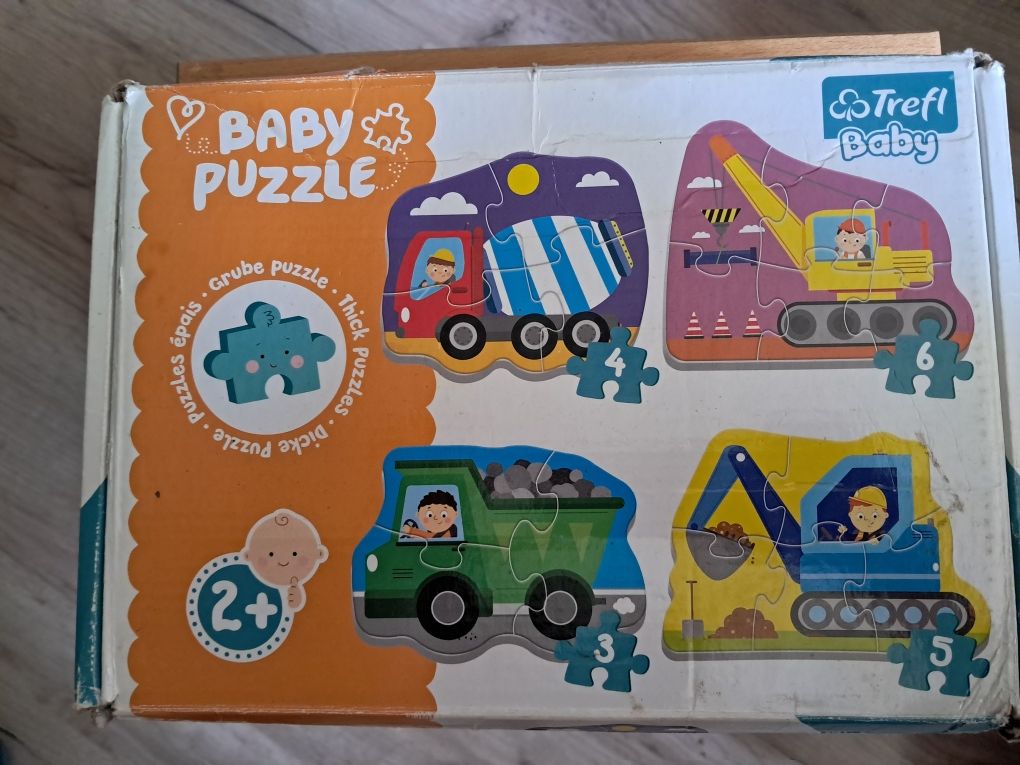 Puzzle dla dzieci pojazdy 2+