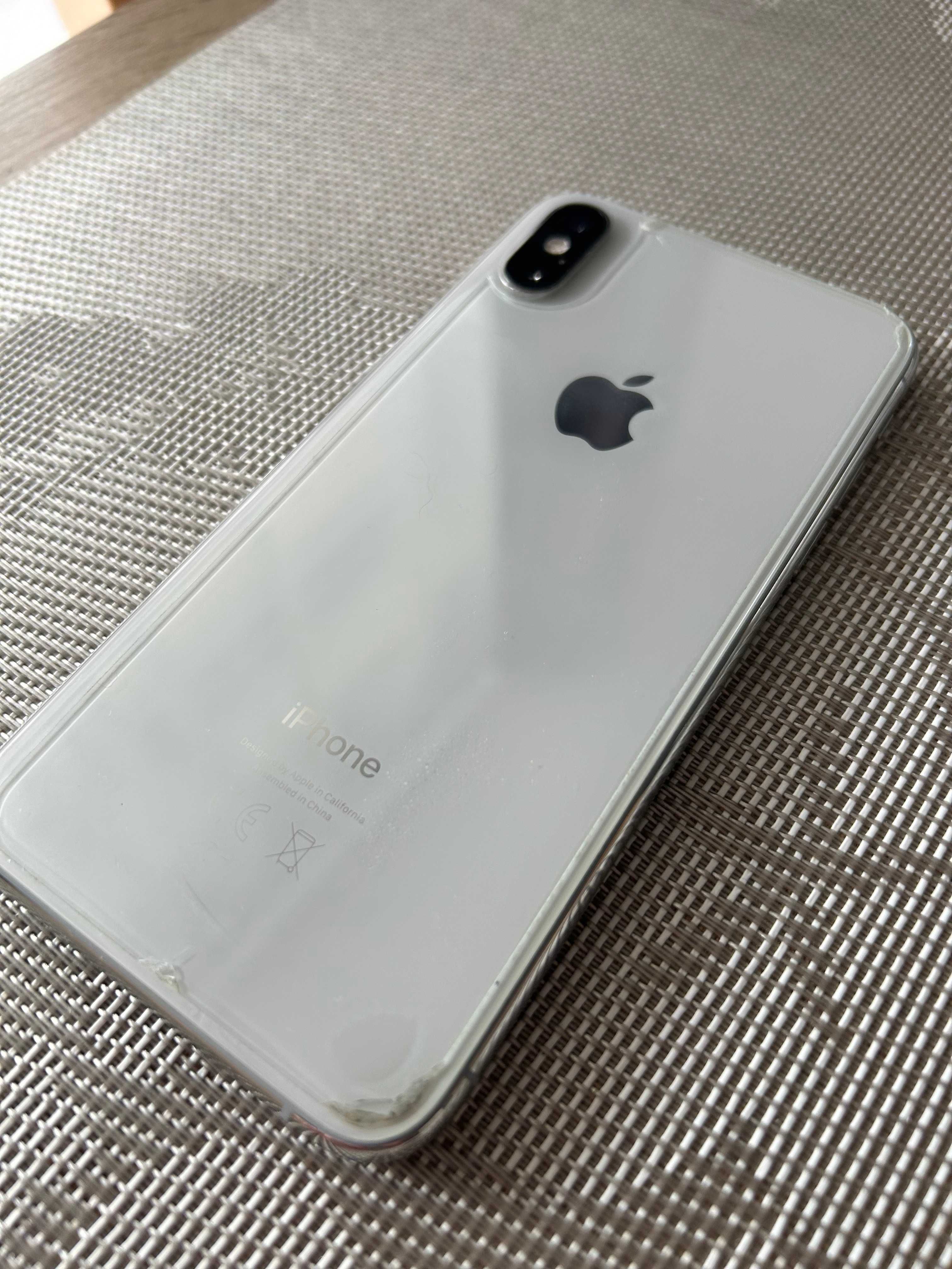 Apple iPhone XS 64GB Silver - White + akcesoria super stan