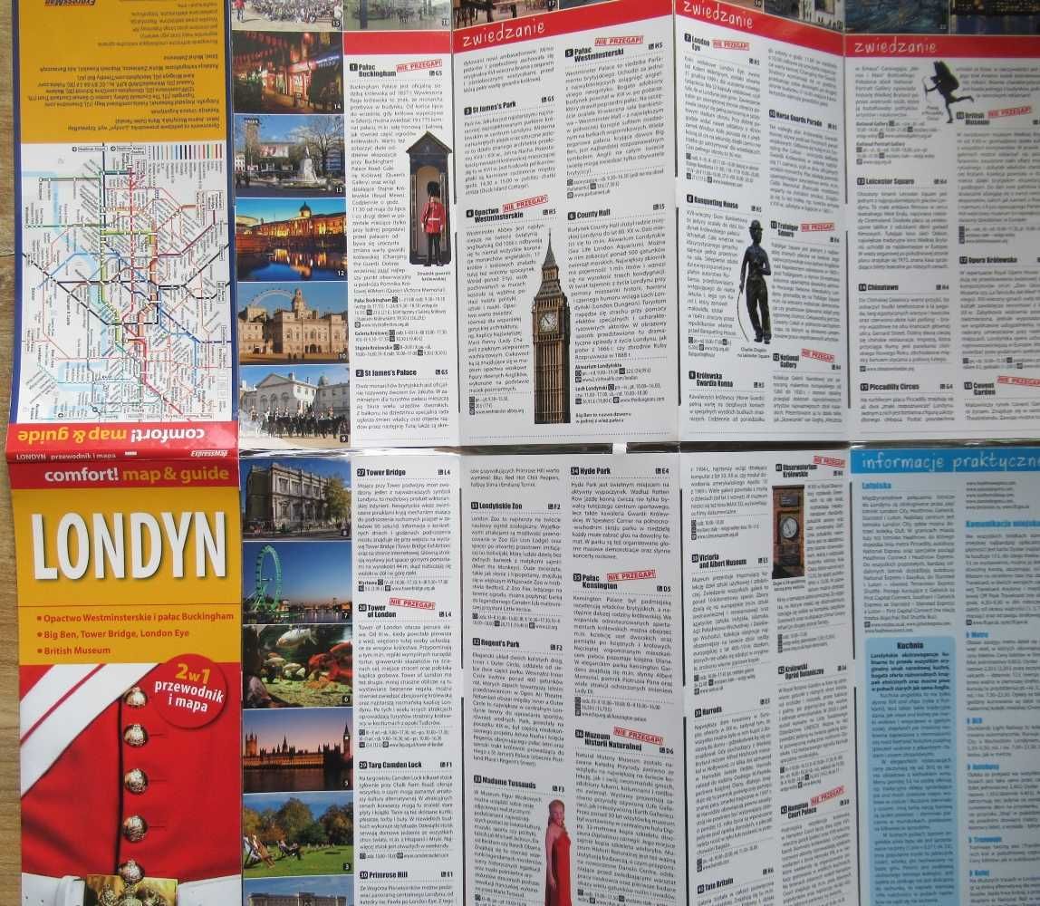 Londyn 2w1 - laminowana mapa + przewodnik
