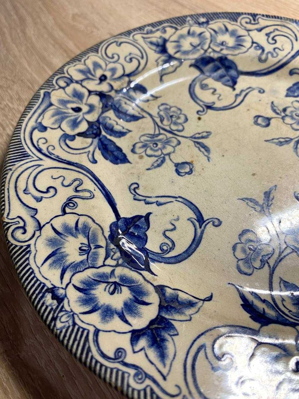 Старинная фаянсовая тарелка CREIL & MONTEREAU 19th, Франция