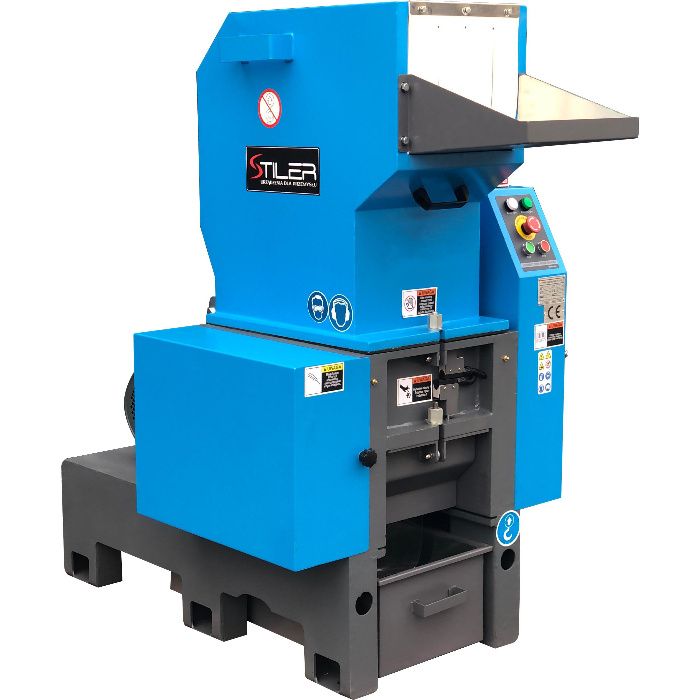 Młyn do tworzyw sztucznych PCV BUTELEK Kruszarka STILER 5,5KW 350 kg/h