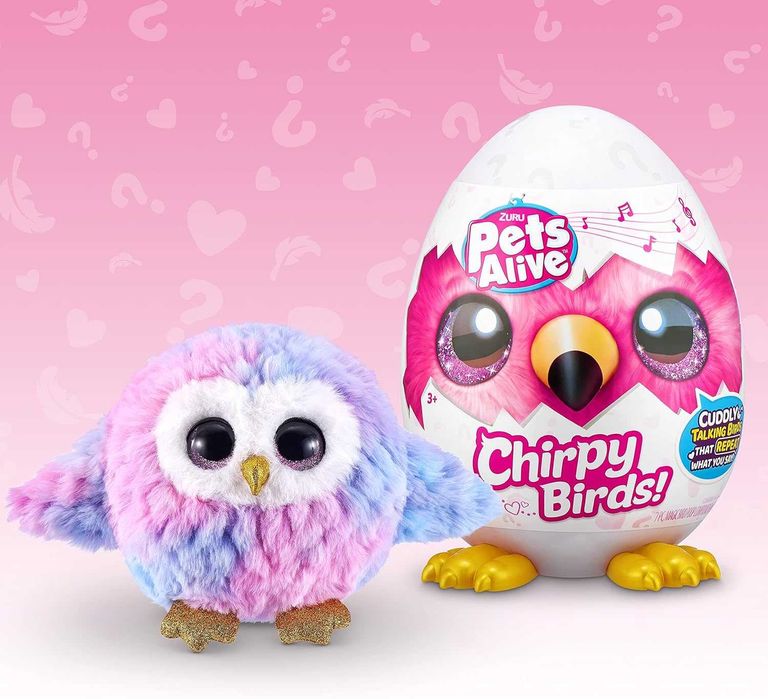 Интерактивная игрушка Весёлые птички Сова фламинго Pets Alive Chirpy