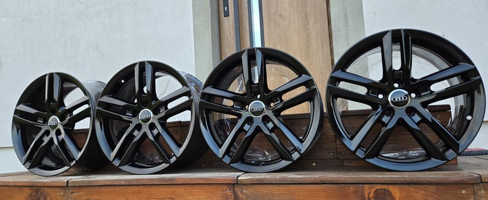 18 5x112 OEM AUDI S-line a4 b8 b9 a5 a6 c7 c8 a7 a8 q3 q5 czarny piano