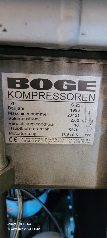 2 x BOGE s25 kompresor sprężarka śrubowy