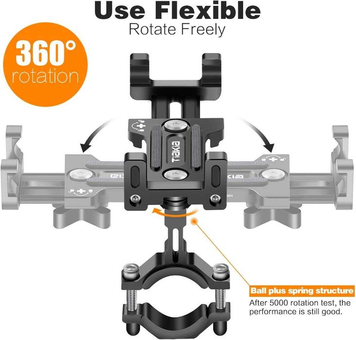 Tiakia U6-9901 uchwyt Rowerowy motorowy pancerny 4,7-7,2'' do telefonu