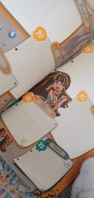 monster high pamiętnik kalendarz dziennik unikat raree