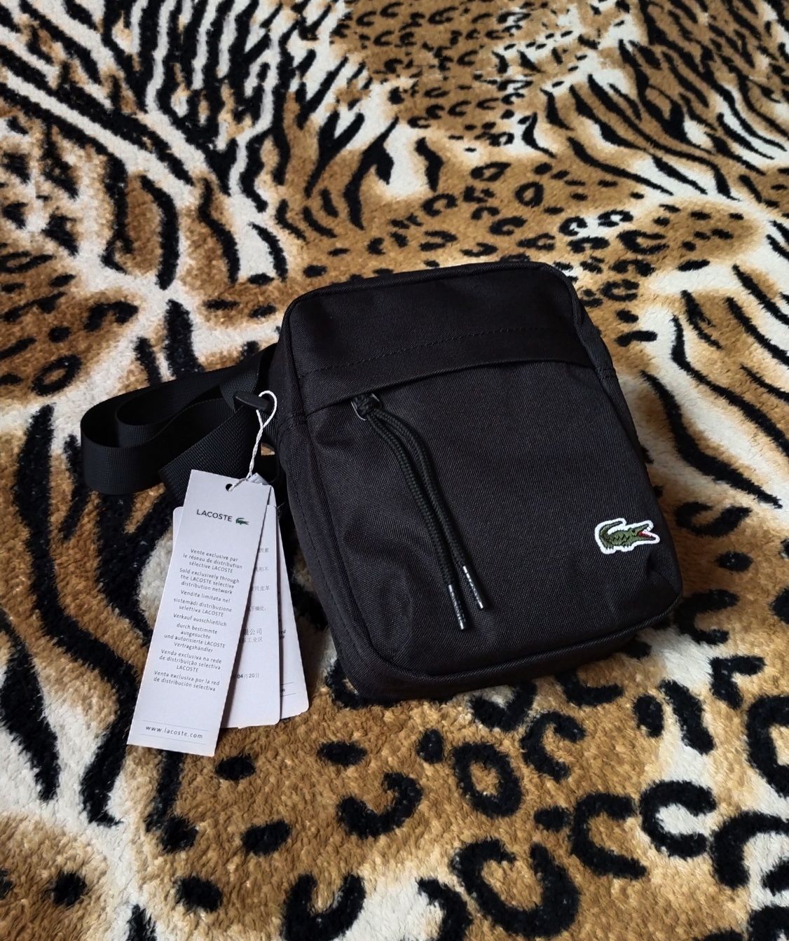 Месенджер Lacoste + мавпа Kipling в подарунок ( сумка, барсетка)