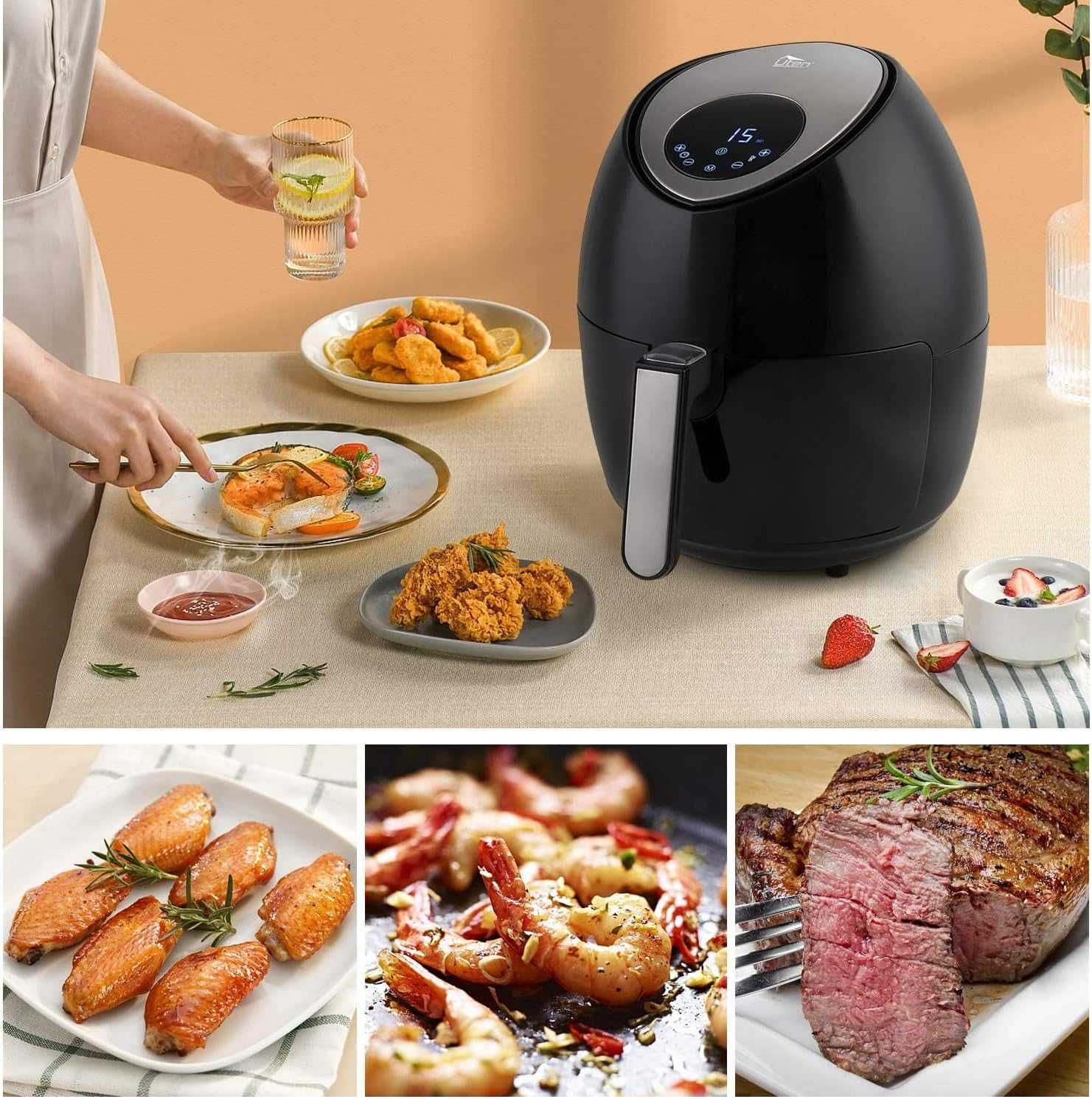 Frytkownica air fryer Uten 2 1500 W 4,5 l