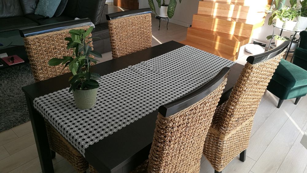 Stół 140x80 rozkładany IKEA kolor wenge+ 4 krzesła