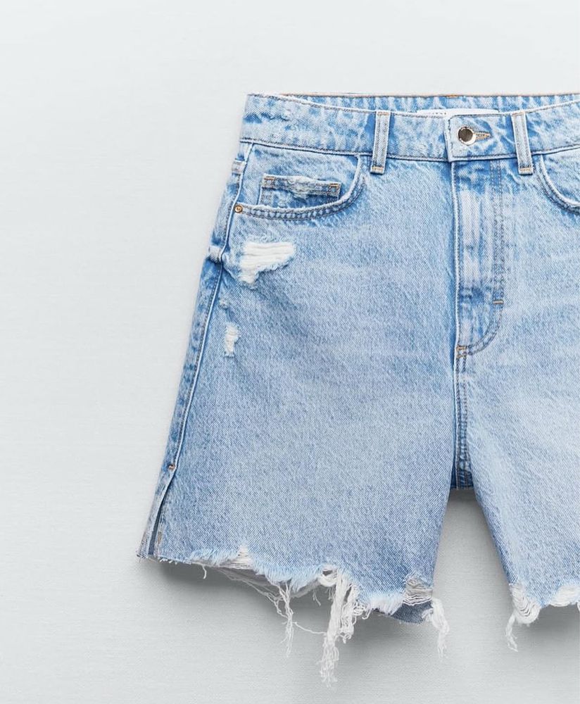 Шорти джинсові блакитні zara , сірі бермуди турція