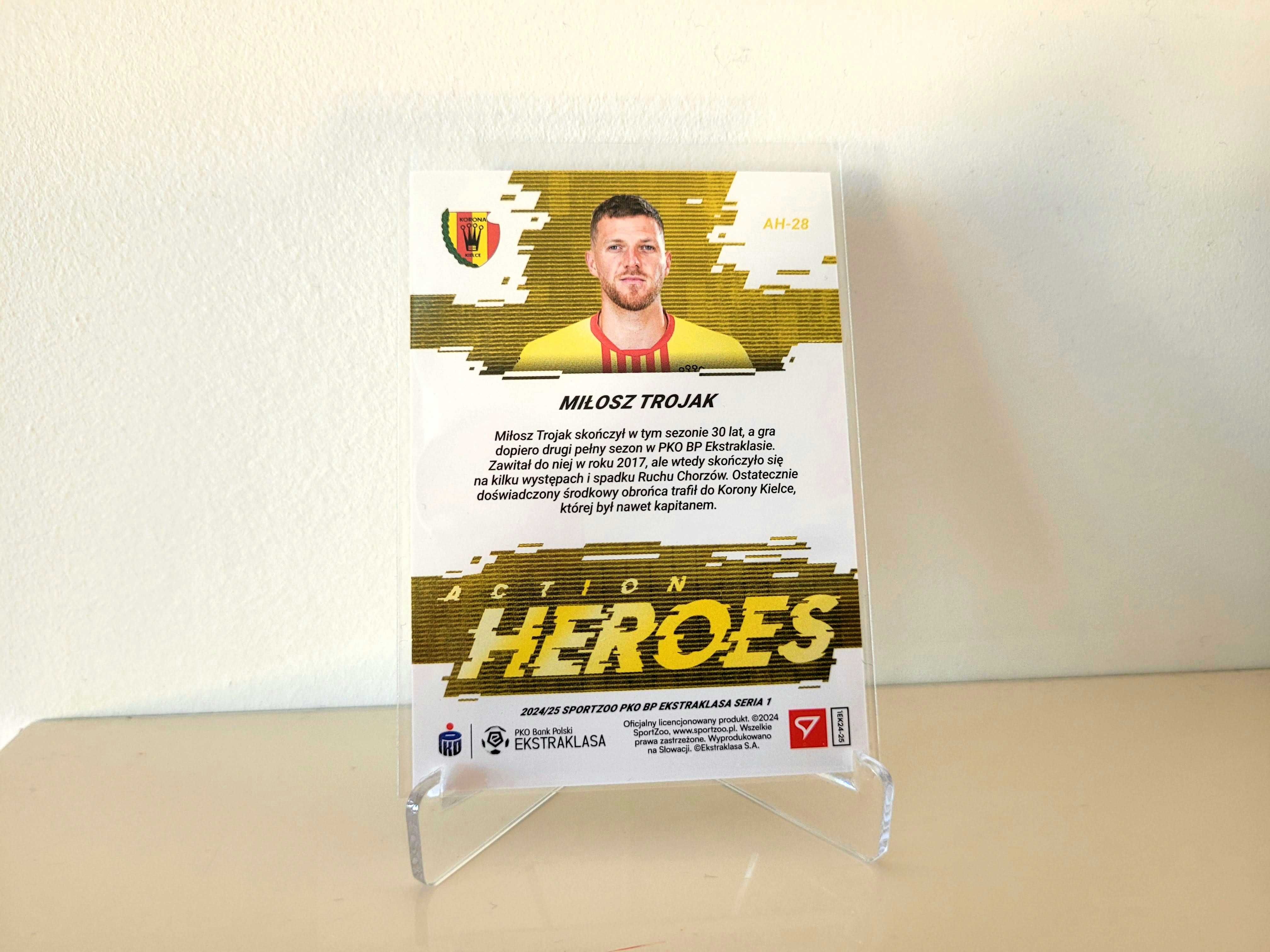 Karta 2024-25 Ekstraklasa Action Heroes #AH-28 Miłosz Trojak Korona K.
