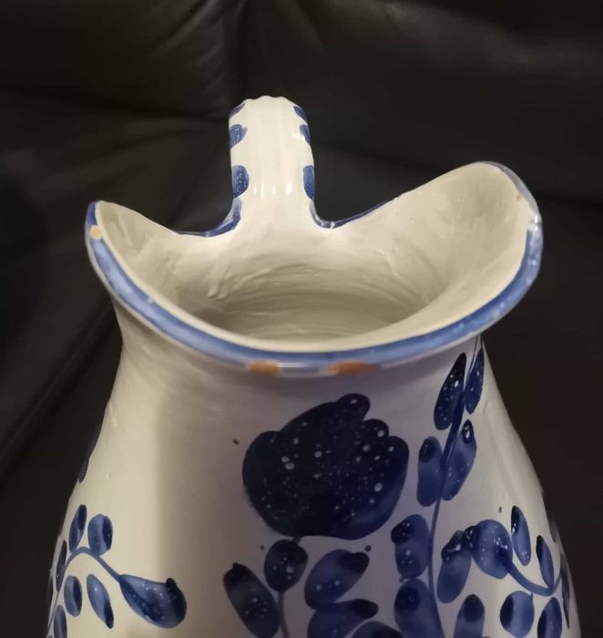 Jarro e bacia Cerâmica Leite