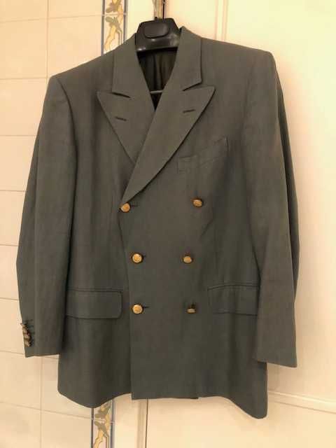 Blazer homem 100% linho cor verde, assertoado, marca Rosa & Teixeira