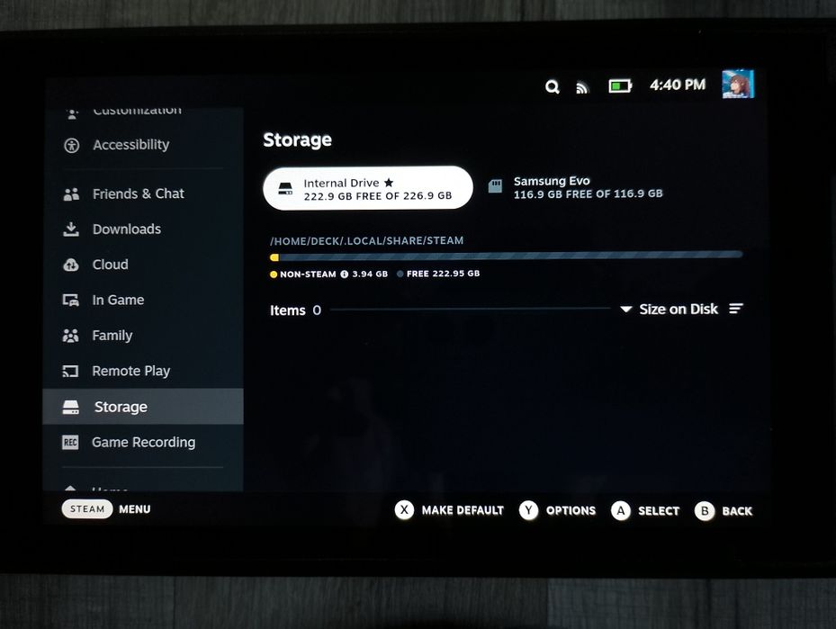 Steam Deck LCD 256gb + 128gb карточка