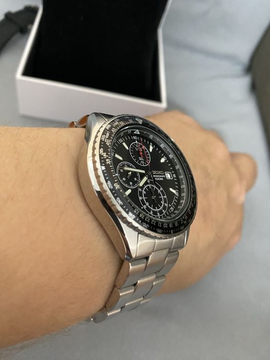 Klasyczny zegarek Seiko 7T92-0CF0 Pilot Flightmaster