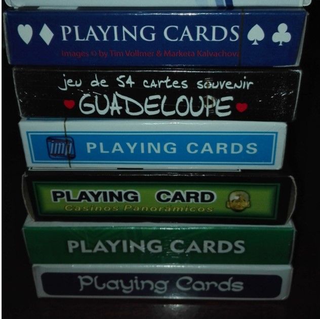 6 baralhos de cartas estrangeiro novos coleção