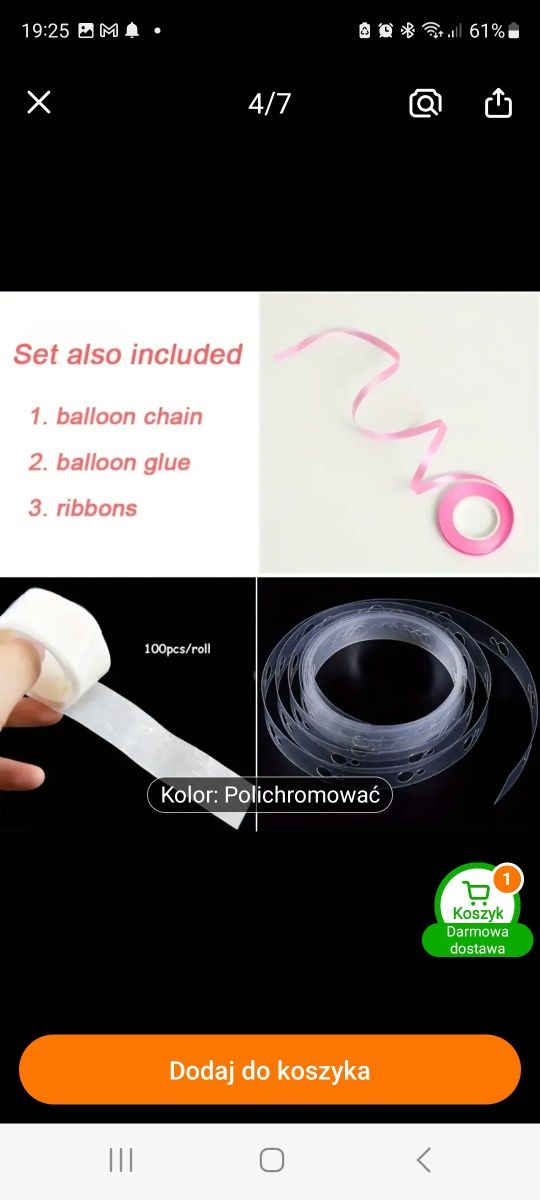 Komplet balonów z dodatkami