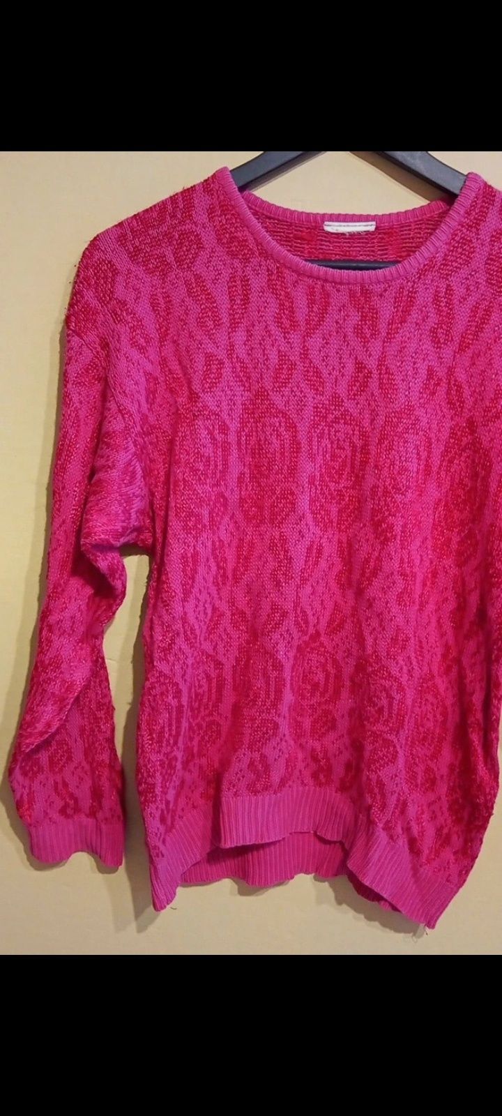 Sweterek różowy L