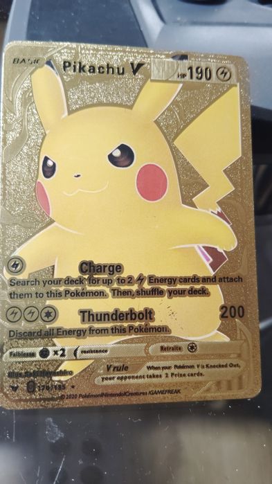 Złota karta Pikachu nr 190