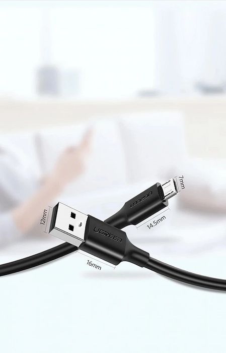 Ugreen kabel przewód Usb - micro Usb 2a 2m czarny (60138)