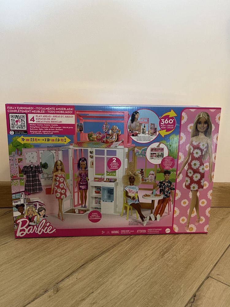Будиночок Барбі ДОМ барби Barbie 2-поверховий HCD47 +лялька