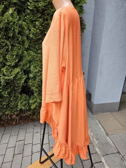 Bluzka pomarańczowa asymetryczna