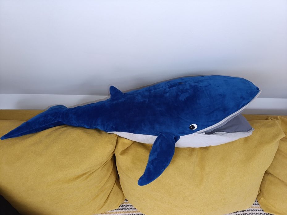 BLÅVINGAD Pluszak, płetwal błękitny, 100 cm wieloryb z Ikea