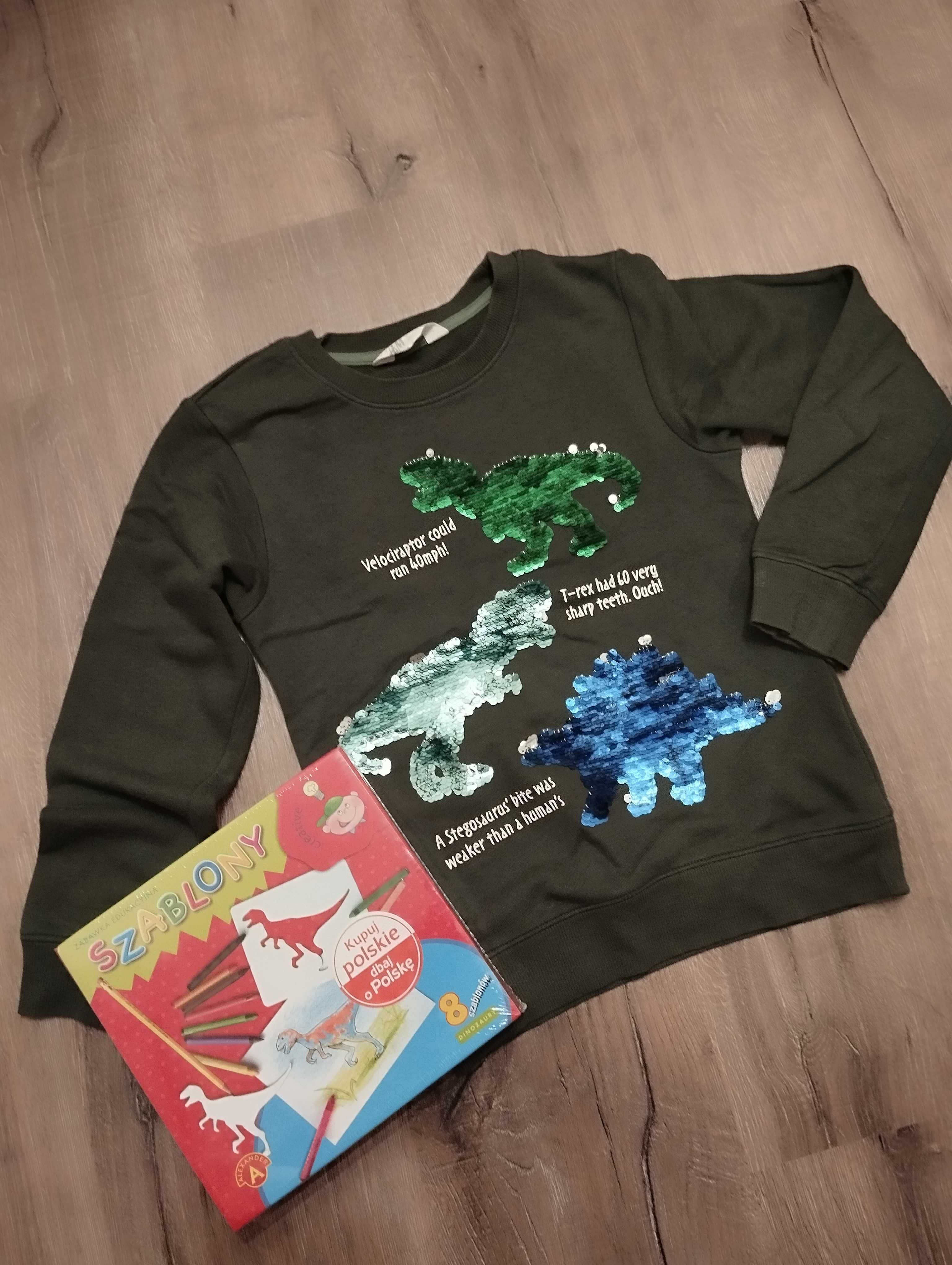 Dinozaury, bluza, szablony